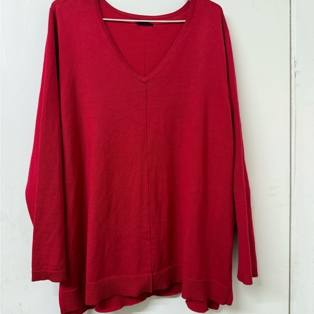 Apt. 9 Women's Vibrant Red V-Neck Sweatshirt